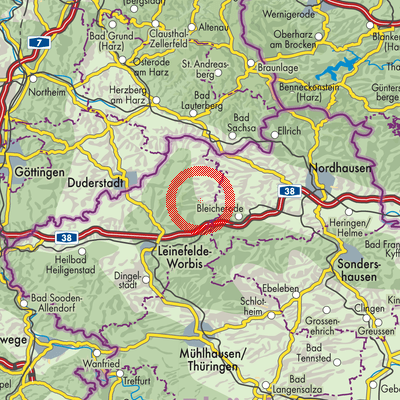 Landkarte Neustadt (Eichsfeld)