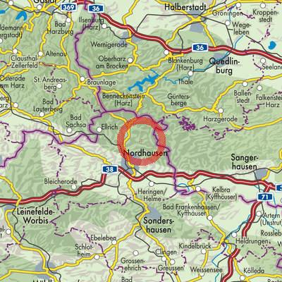 Landkarte Neustadt/Harz