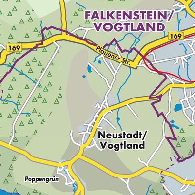 Übersichtsplan Neustadt/Vogtland