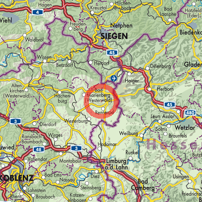 Landkarte Neustadt/ Westerwald