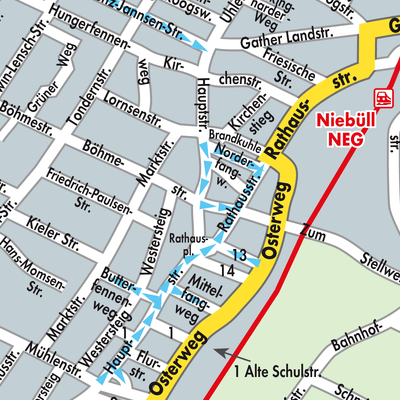 Stadtplan Niebüll