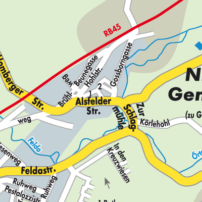 Stadtplan Nieder-Gemünden