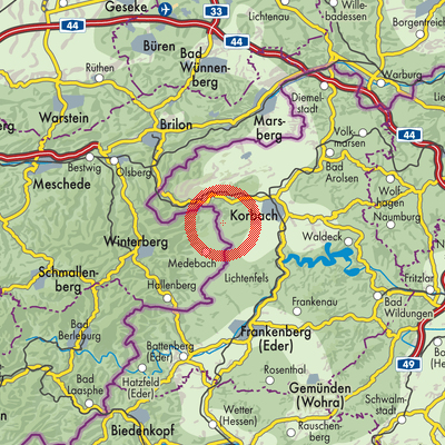 Landkarte Nieder-Schleidern