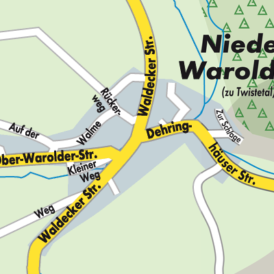 Stadtplan Nieder-Waroldern