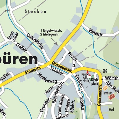 Stadtplan Niederbüren