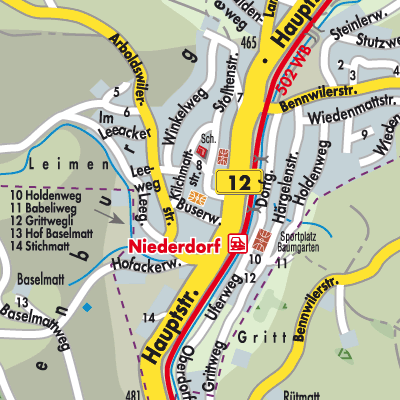 Stadtplan Niederdorf