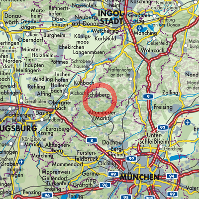 Landkarte Niederdorf