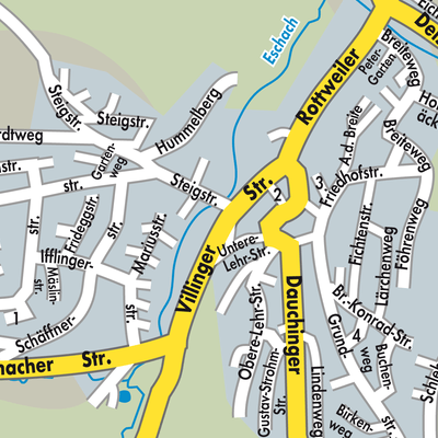 Stadtplan Niedereschach