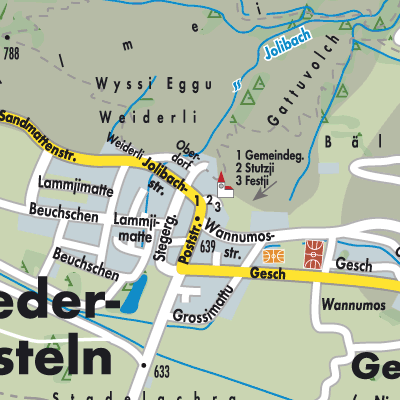 Stadtplan Niedergesteln
