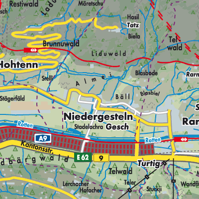 Übersichtsplan Niedergesteln