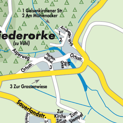 Stadtplan Niederorke
