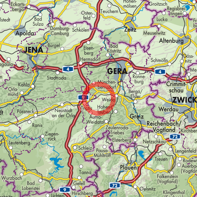 Landkarte Niederpöllnitz