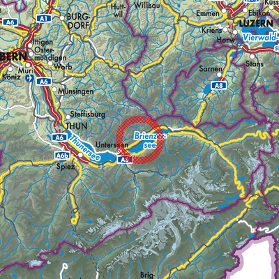 Landkarte Niederried bei Interlaken