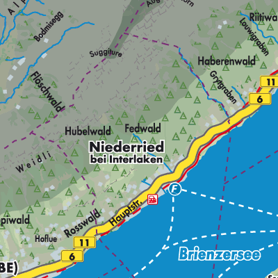 Übersichtsplan Niederried bei Interlaken