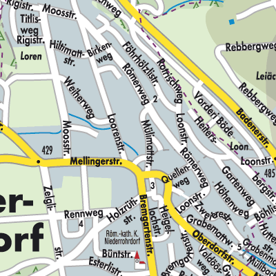 Stadtplan Niederrohrdorf