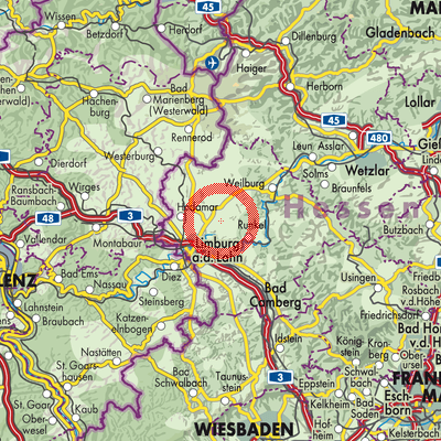Landkarte Niedertiefenbach