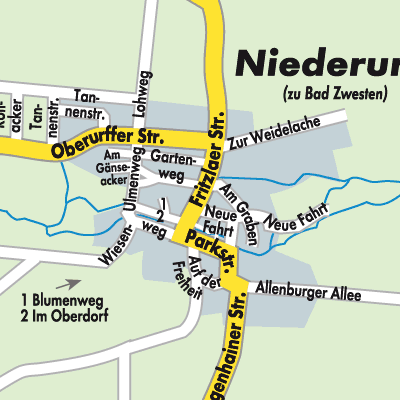 Stadtplan Niederurff