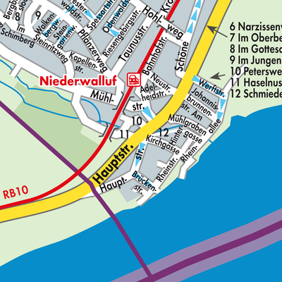 Stadtplan Niederwalluf