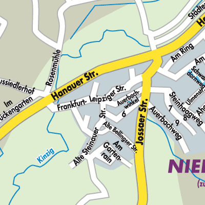 Stadtplan Niederzell