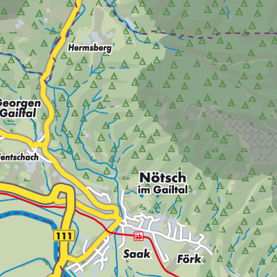 Übersichtsplan Nötsch im Gailtal