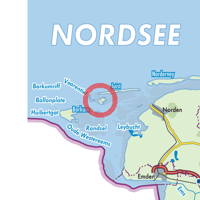 Landkarte Nordseeinsel Memmert