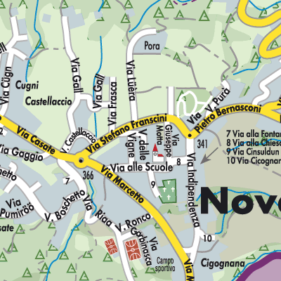 Stadtplan Novazzano