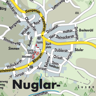 Stadtplan Nuglar-St. Pantaleon
