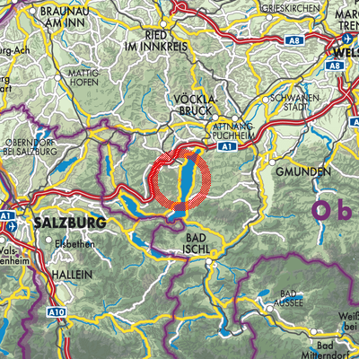 Landkarte Nußdorf am Attersee