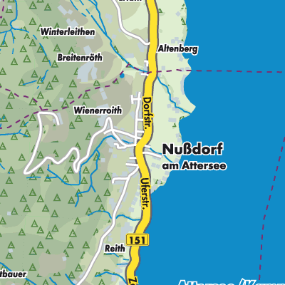 Übersichtsplan Nußdorf am Attersee