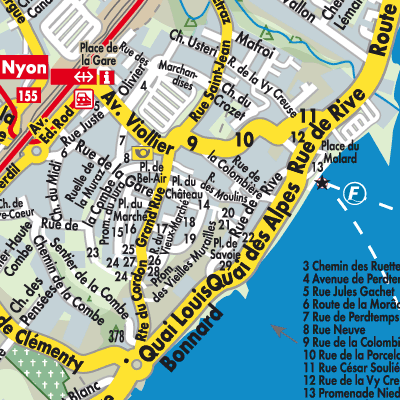 Stadtplan Nyon