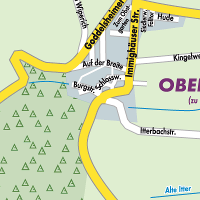 Stadtplan Ober-Ense