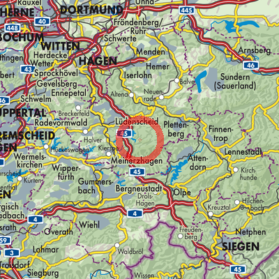 Landkarte Ober-Holte