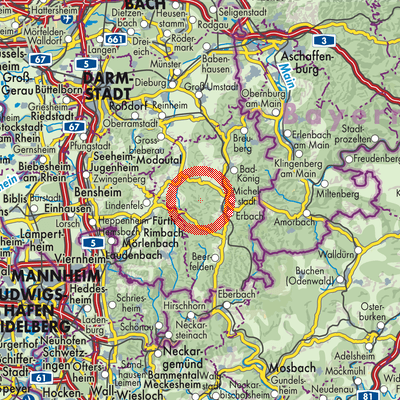 Landkarte Ober-Mossau