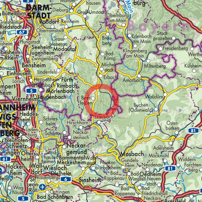 Landkarte Ober-Sensbach