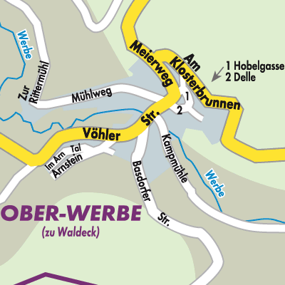 Stadtplan Ober-Werbe