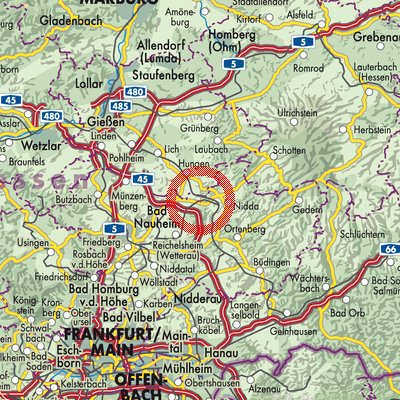 Landkarte Ober-Widdersheim
