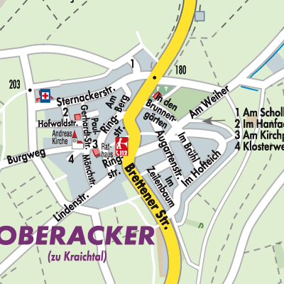 Stadtplan Oberacker