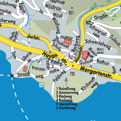 Stadtplan Oberägeri