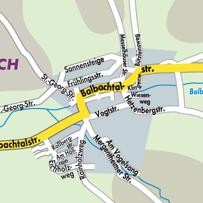 Stadtplan Oberbalbach