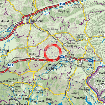 Landkarte Oberbergkirchen (VGem)