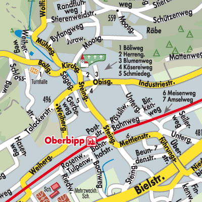 Stadtplan Oberbipp