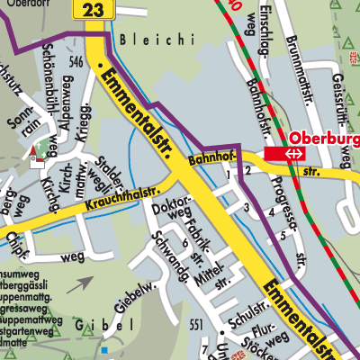 Stadtplan Oberburg