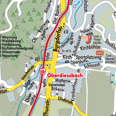 Stadtplan Oberdiessbach