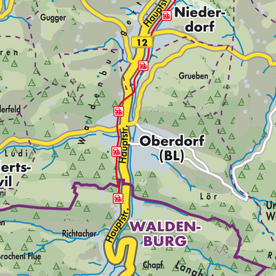 Übersichtsplan Oberdorf (BL)