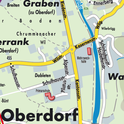 Stadtplan Oberdorf (NW)