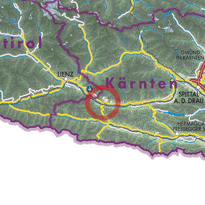 Landkarte Oberdrauburg