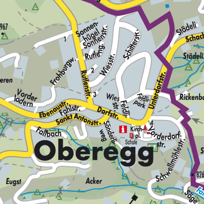 Stadtplan Oberegg