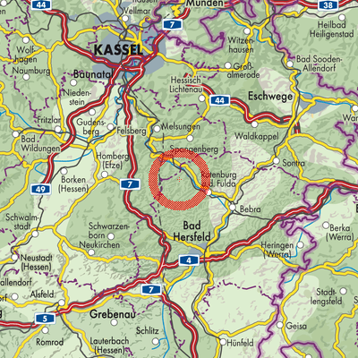 Landkarte Oberellenbach