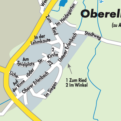 Stadtplan Oberellenbach