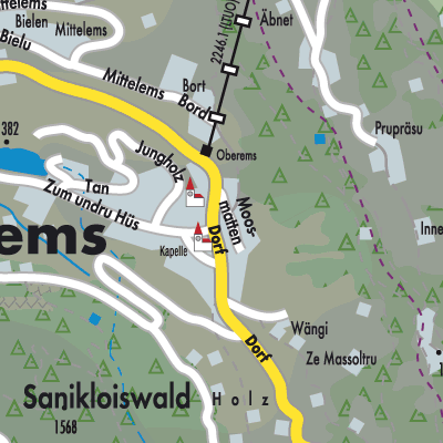 Stadtplan Oberems